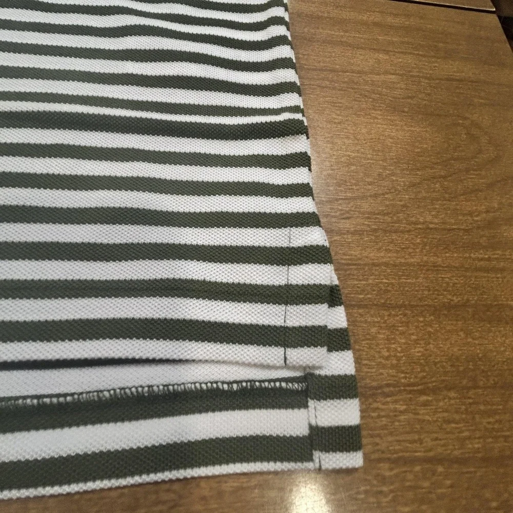 Polo Ralph Lauren Polo Shirt Mens 4XLT Green White Striped Classic Fit NWT